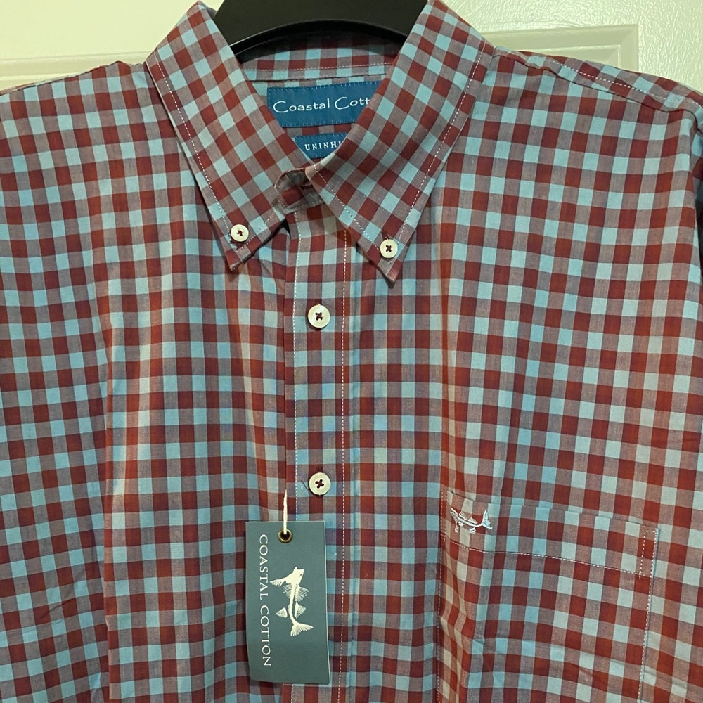 Coastal cotton button down sz L